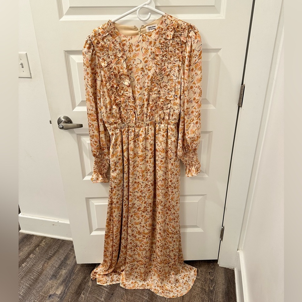 Withloveleena The Drop Collection floral long sleeve dress with pockets